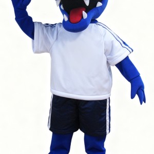 Blue crocodile mascot costume