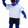 Blue crocodile mascot costume