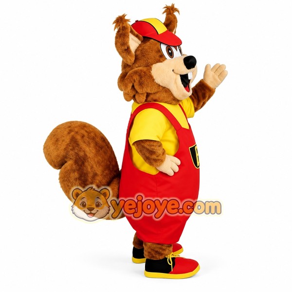 Cargo Officer Squirrel Mascot Costume