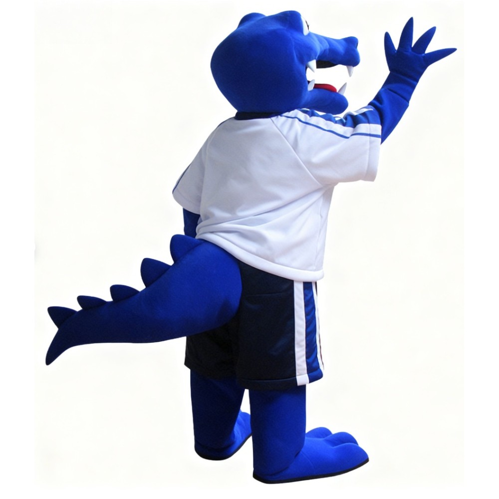 Blue crocodile mascot costume