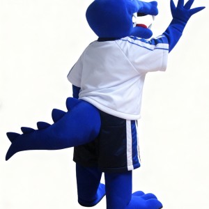 Blue crocodile mascot costume