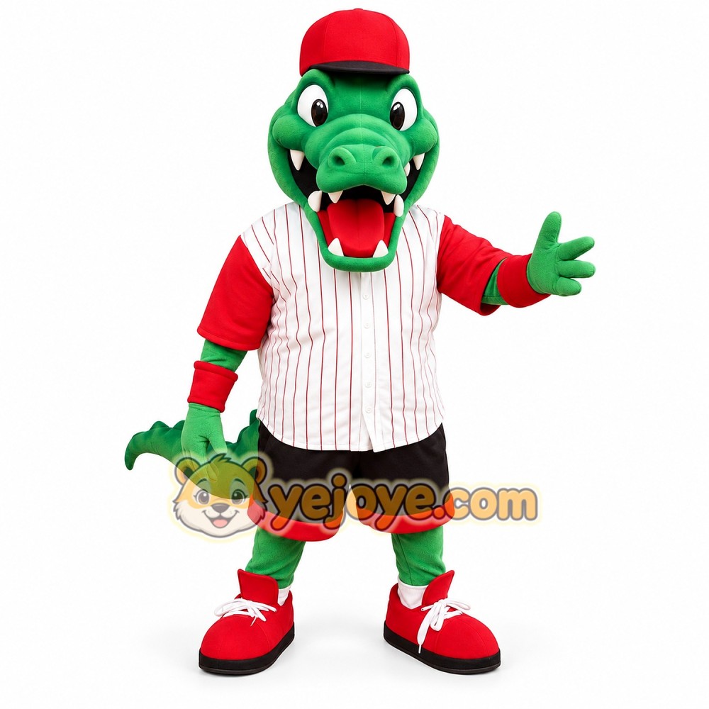 Green crocodile cartoon mascot costume Green crocodile cartoon mascot costume