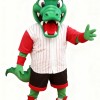Green crocodile cartoon mascot costume