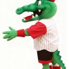 Green crocodile cartoon mascot costume