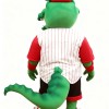 Green crocodile cartoon mascot costume