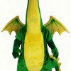 Green long necked dinosaur Mascot costume