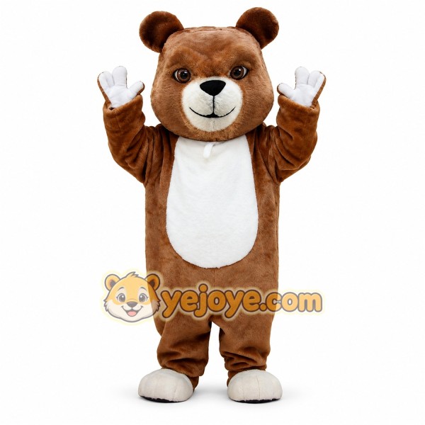 Brown Bear Cartoon Masct Costume