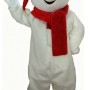 White red scarf polar bear cartoon Mascot costume