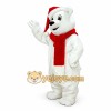 White red scarf polar bear cartoon Mascot costume White red scarf polar bear cartoon Mascot costume