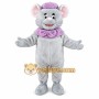 Grey cute little mouse cartoon mascot costume