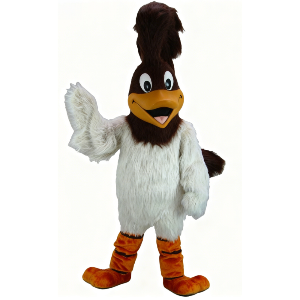 Roadrunner cartoon long furry mascot costume