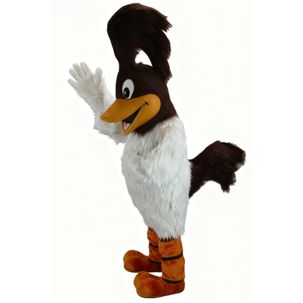 Roadrunner cartoon long furry mascot costume