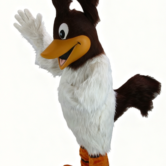 Roadrunner cartoon long furry mascot costume