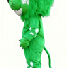 Cartoon Green lion mascot costume ﻿