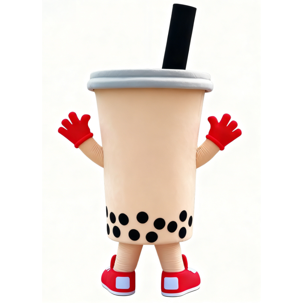 Milk tea cup mascot costume