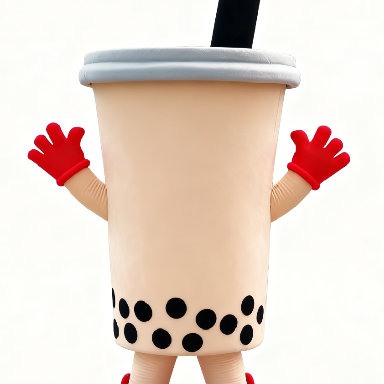 Milk tea cup mascot costume Milk tea cup mascot costume