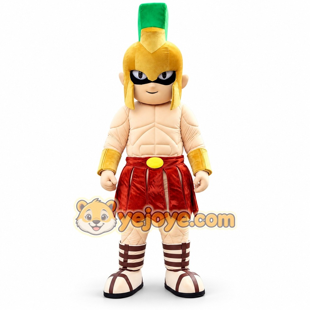 Cartoon Warrior Mascot Costume Cartoon Warrior Mascot Costume