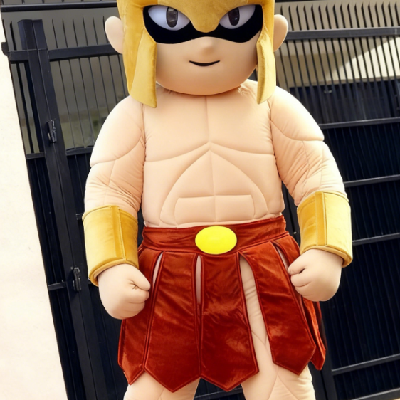 Cartoon Warrior Mascot Costume