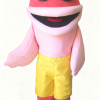 Pink dolphin mascot costume