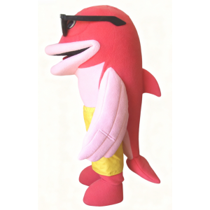Pink dolphin mascot costume
