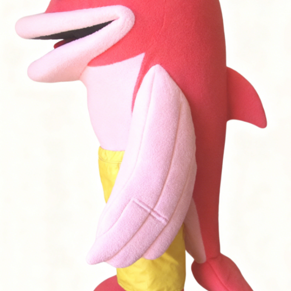 Pink dolphin mascot costume