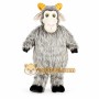 Grey goat cartoon Mascot costume