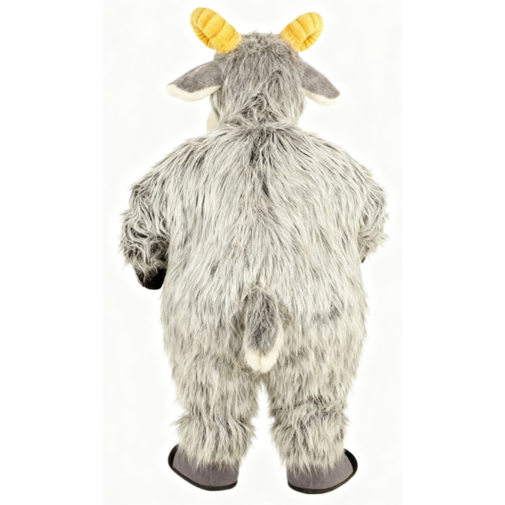 Grey goat cartoon Mascot costume