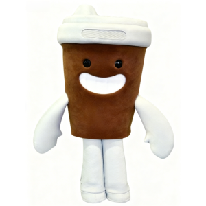 Brown coffee cup Mascot costume