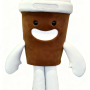 Brown coffee cup Mascot costume