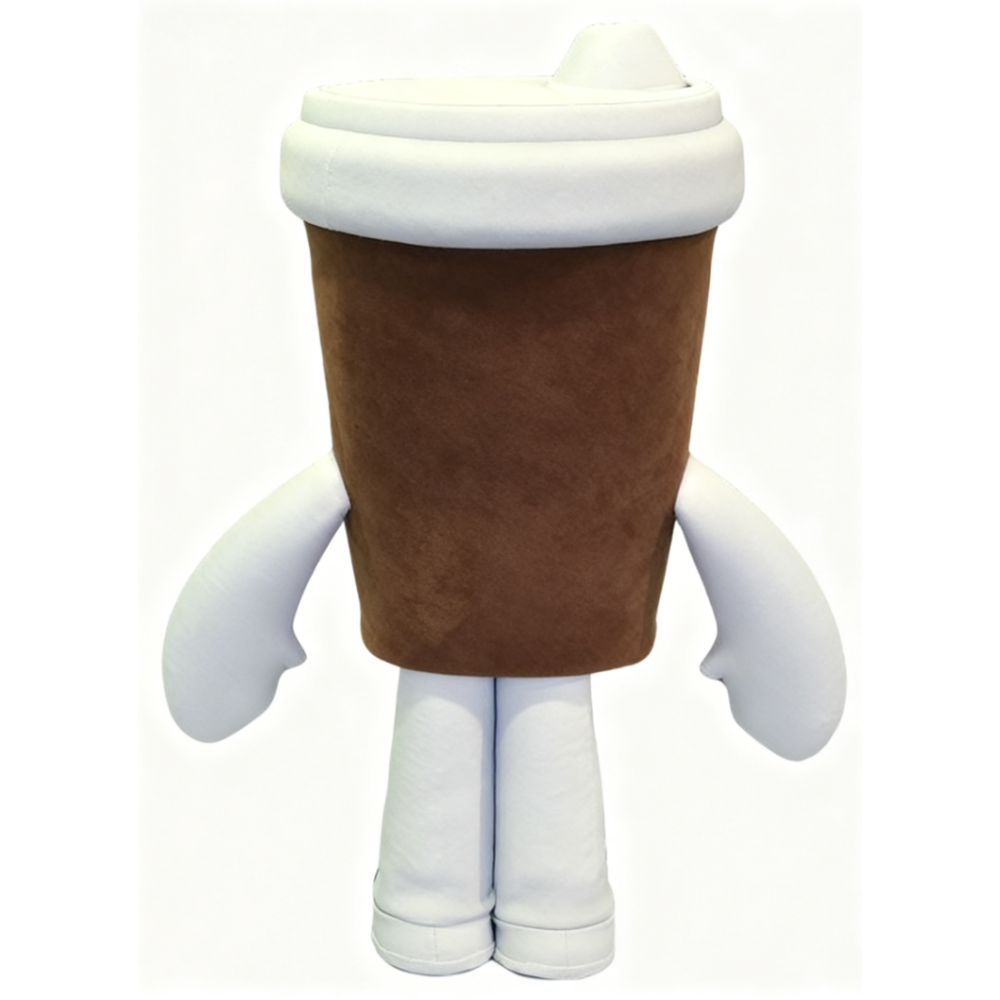 Brown coffee cup Mascot costume