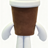 Brown coffee cup Mascot costume