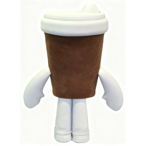 Brown coffee cup Mascot costume