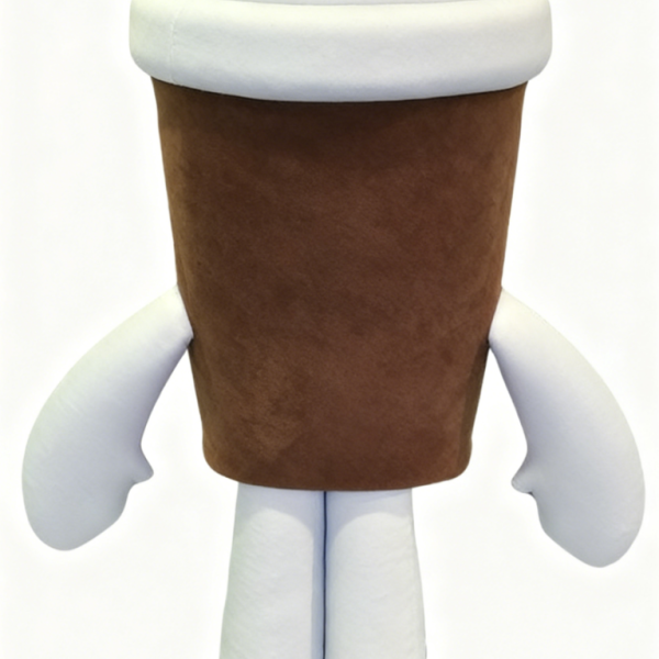 Brown coffee cup Mascot costume