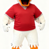 Red top angry duckling mascot costume