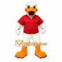 Red top angry duckling mascot costume