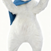 Blue scarf white polar bear mascot costume