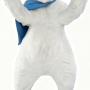 Blue scarf white polar bear mascot costume