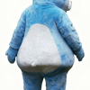 Blue and white teddy bear mascot costume