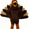 Long haired turkey mascot costume