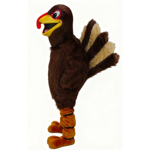 Long haired turkey mascot costume