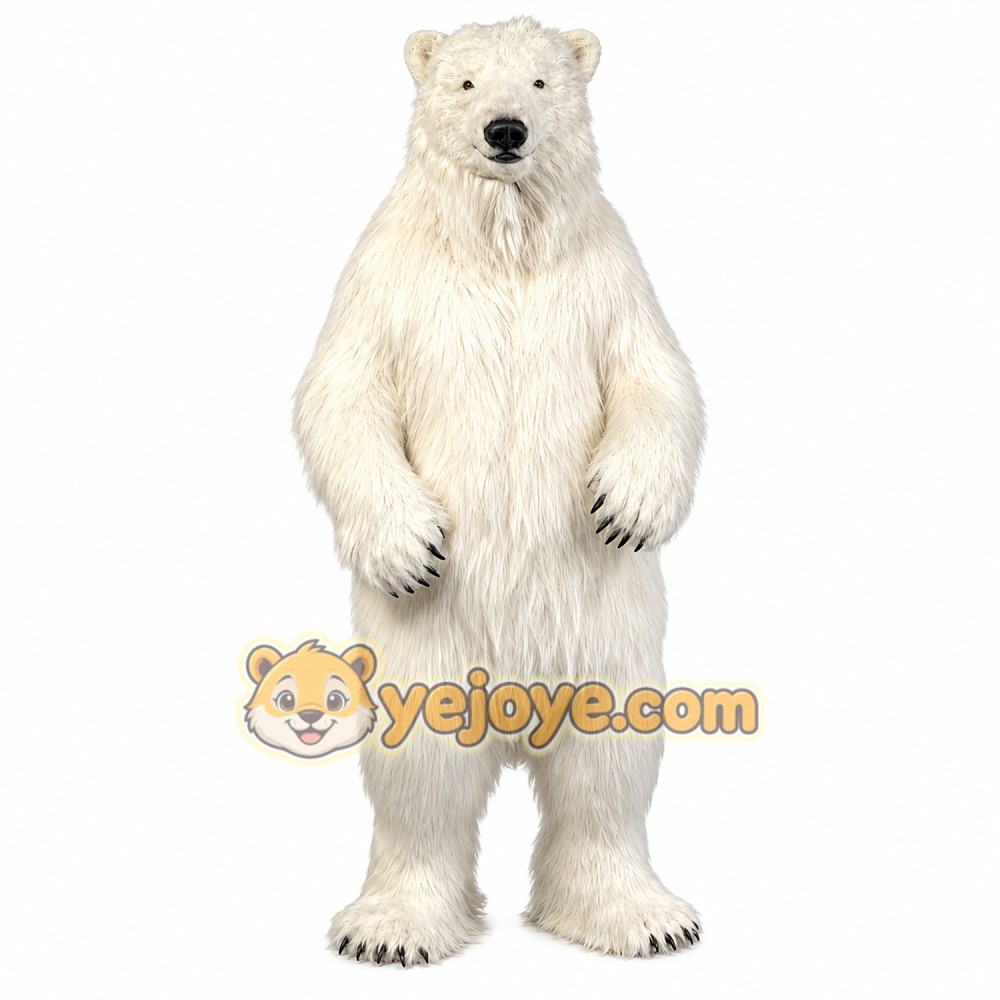 The white realistic feel bear mascot costume The white realistic feel bear mascot costume