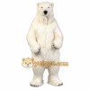 The white realistic feel bear mascot costume