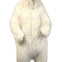 The white realistic feel bear mascot costume
