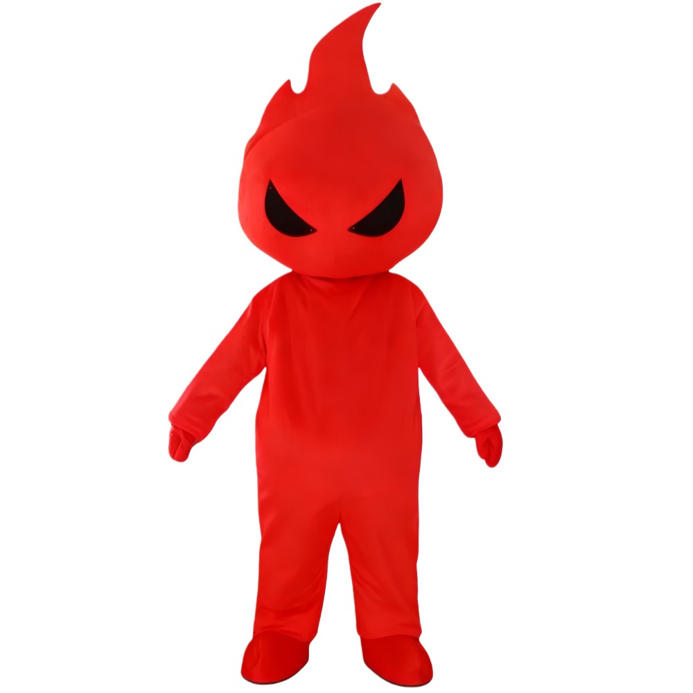 Cartoon Red Flame Mascot Costume
