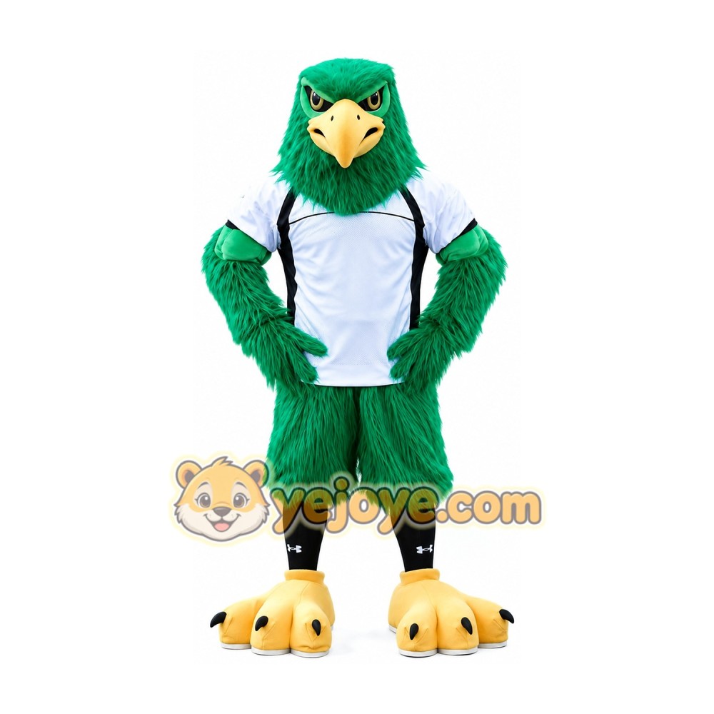 Grass green sport eagle Mascot costume Grass green sport eagle Mascot costume