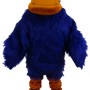 Deep blue duck long fur cartoon mascot costume