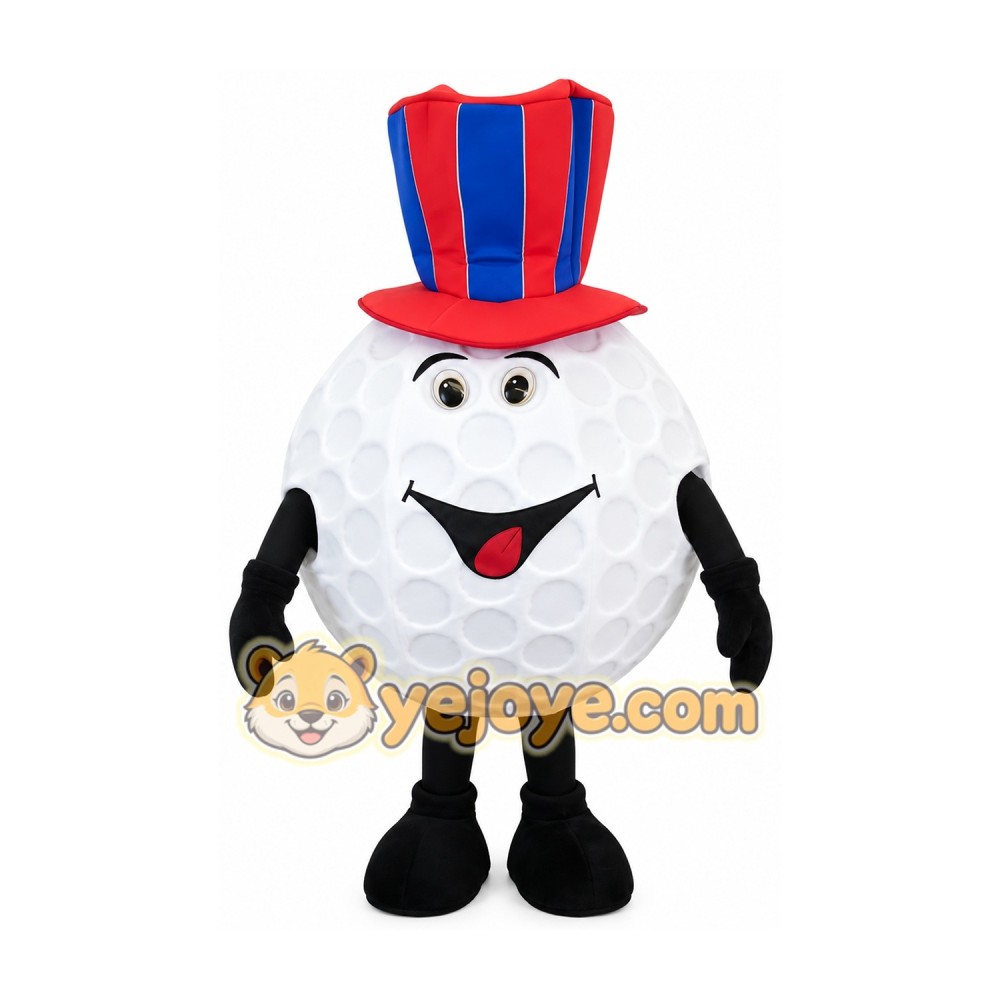 White gentleman golf mascot costume White gentleman golf mascot costume