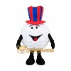 White gentleman golf mascot costume