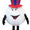 White gentleman golf mascot costume