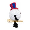 White gentleman golf mascot costume White gentleman golf mascot costume
